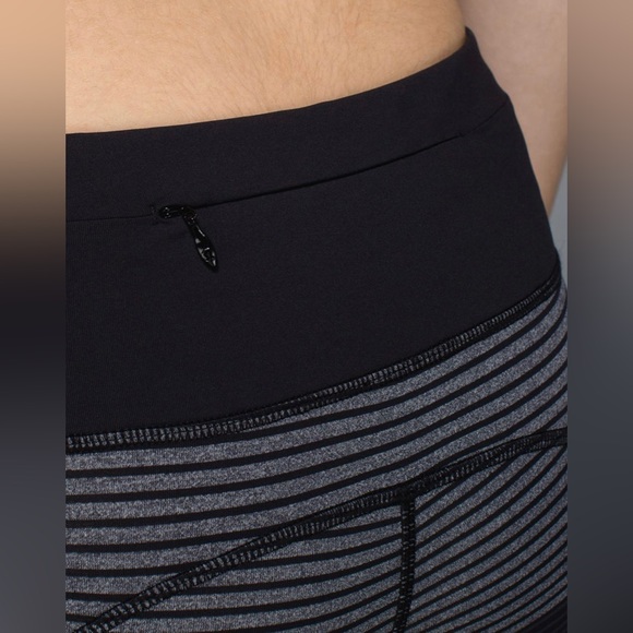 lululemon | size 4 Speed Tight II Om Stripe Black Multi / Black - Picture 5 of 11